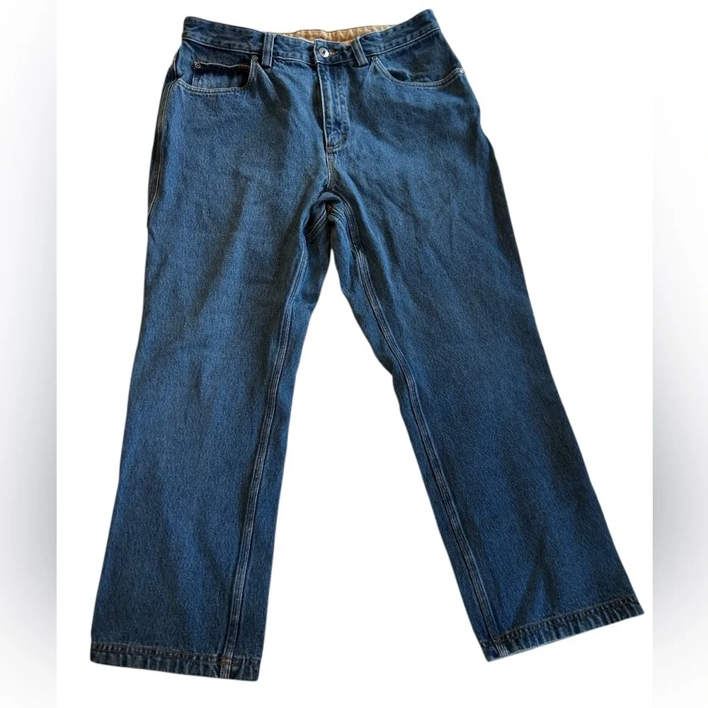 Duluth Trading Co Mens Ballroom  Relaxed Fit Denim Blue Jeans Waist 33 Inseam 28
